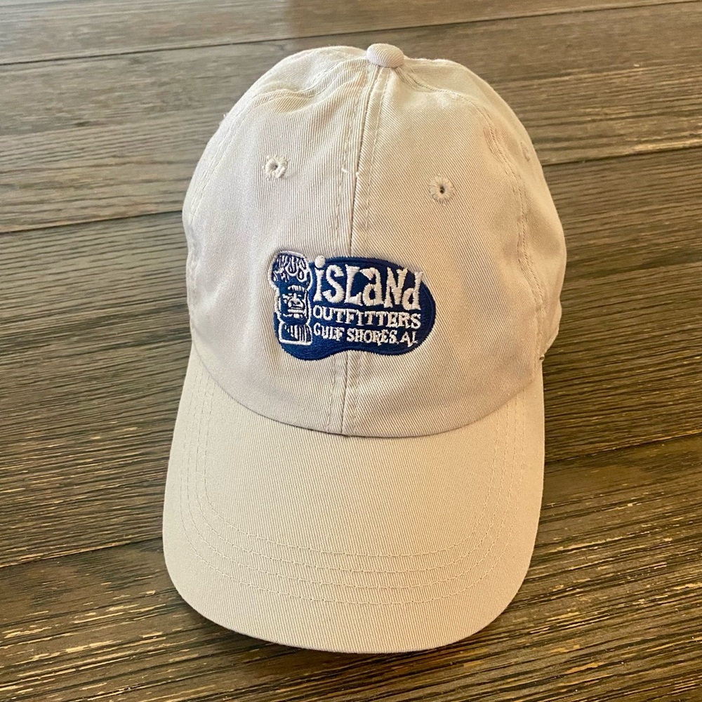 Vintage Alabama Dad Hat Gulf Shores Beach Island Outfitters Unisex Tan Blue Cap